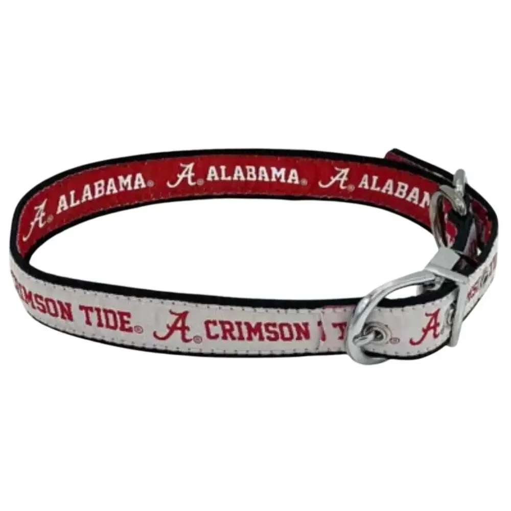 Pets First Alabama Crimson Tide Reversible Dog Collar Size Large LG NCAA New